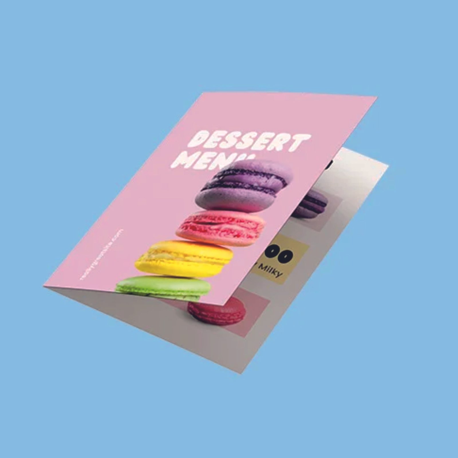 A5 Printed Creased Menus