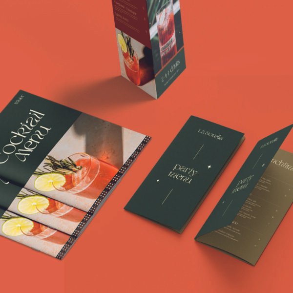 A4 Printed Creased Menus